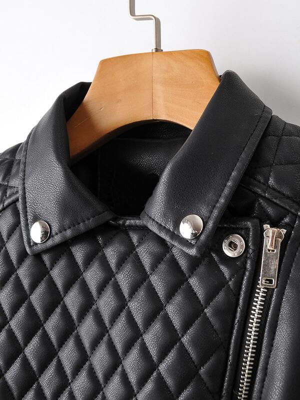 PU Zip Detail Belted Biker Jacket - INS | Online Fashion Free Shipping Clothing, Dresses, Tops, Shoes