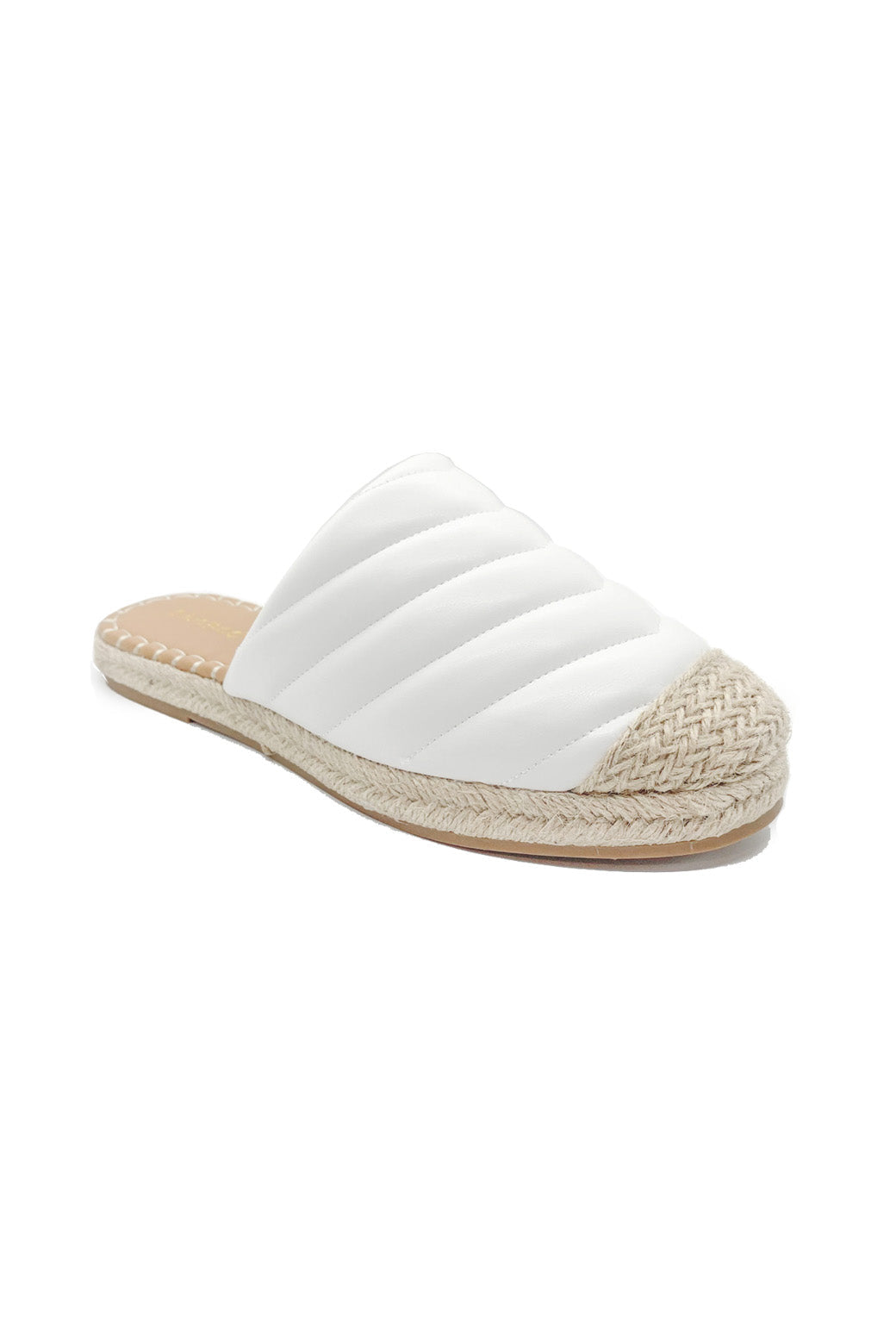 Quilted Espadrilles - White - Final Sale