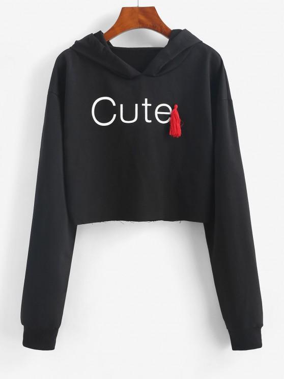 Raw Cut Cute Graphic Tassel Hoodie - INS | Online Fashion Free Shipping Clothing, Dresses, Tops, Shoes