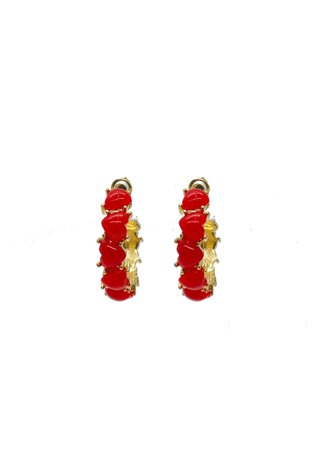 Red Hot Heart Hoops - Red