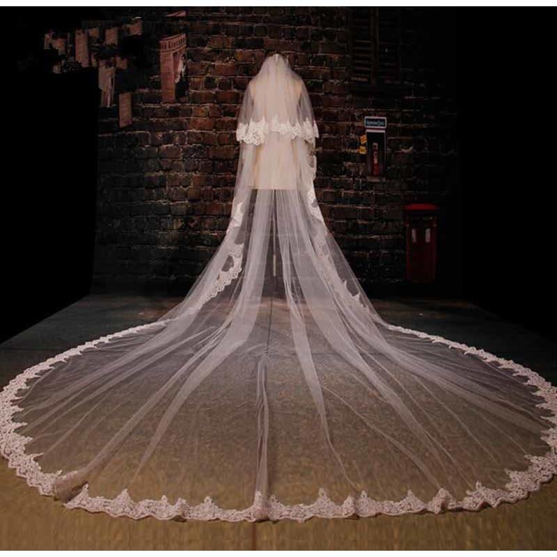 Round Bridal Veil Cathedral 3 Meter Long Wedding Veil