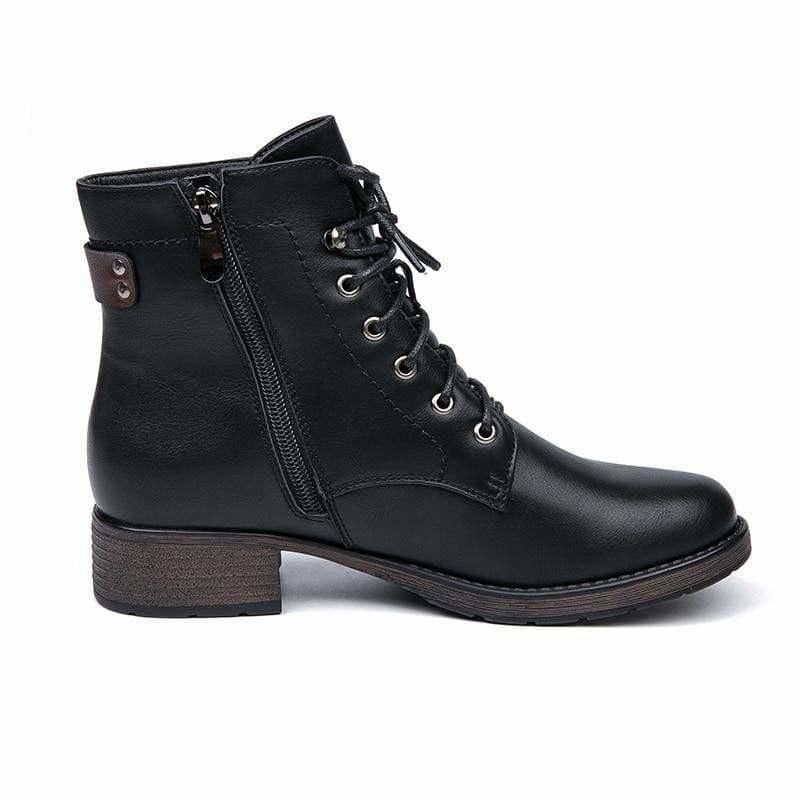 Round Toe Women Lace up Ankle Boots