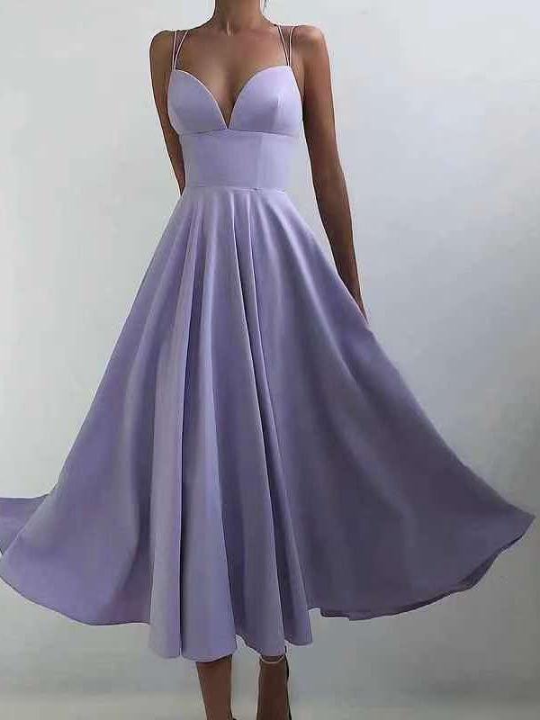 Simple Sleeveless V-Neck Slim Dress - Maxi Dresses - INS | Online Fashion Free Shipping Clothing, Dresses, Tops, Shoes - 17/06/2021 - 40-50 - Category_Maxi Dresses
