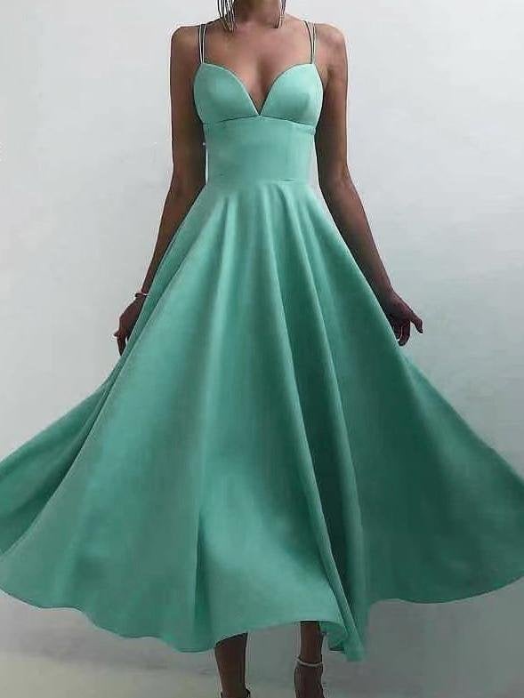 Simple Sleeveless V-Neck Slim Dress - Maxi Dresses - INS | Online Fashion Free Shipping Clothing, Dresses, Tops, Shoes - 17/06/2021 - 40-50 - Category_Maxi Dresses