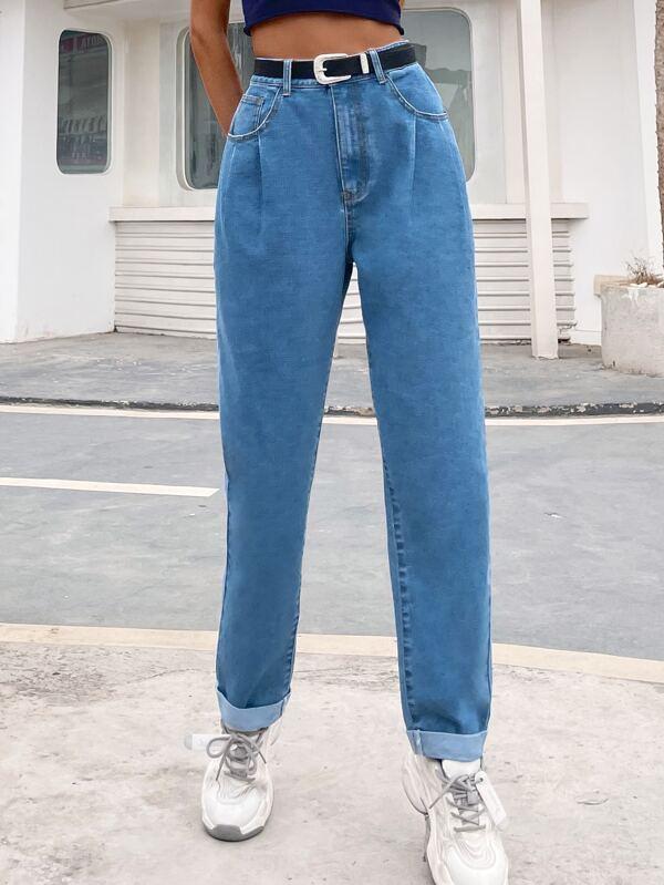 Slant Pocket Straight Leg Jeans Without Belt - INS | Online Fashion Free Shipping Clothing, Dresses, Tops, Shoes