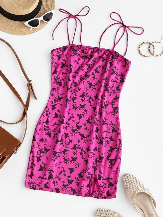 Slit Butterfly Print Mini Bodycon Dress - INS | Online Fashion Free Shipping Clothing, Dresses, Tops, Shoes