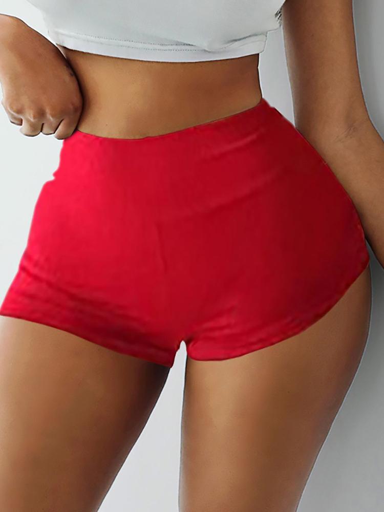 Solid Color High Waist Yoga Shorts Bottoming Hip Pants - Sport Shorts - INS | Online Fashion Free Shipping Clothing, Dresses, Tops, Shoes - 19/04/2021 - Category_Sport Shorts - Color_Black