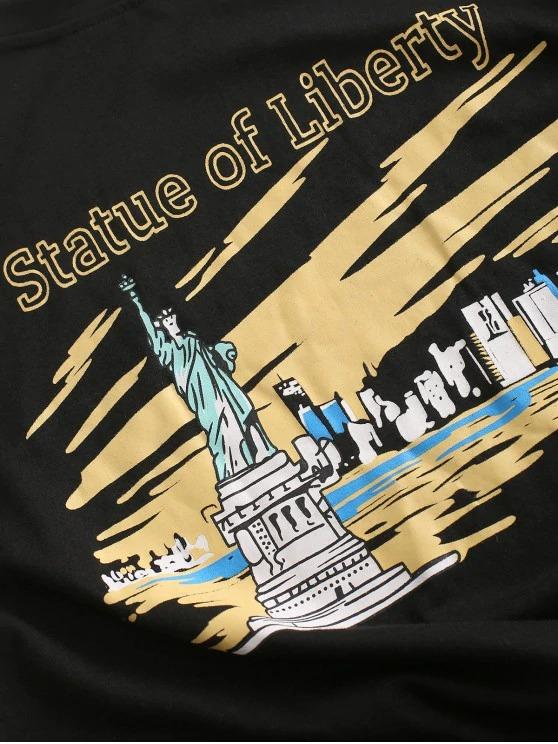Statue Of Liberty Graphic Tee - INS | Online Fashion Free Shipping Clothing, Dresses, Tops, Shoes