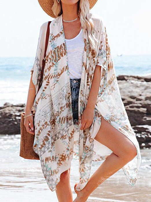 Women's Cardigans Loose Printed Tulle Sun Protection Cardigan - Cardigans - Instastyled | Online Fashion Free Shipping Clothing, Dresses, Tops, Shoes - 18/03/2022 - 30-40 - CAR2203181218