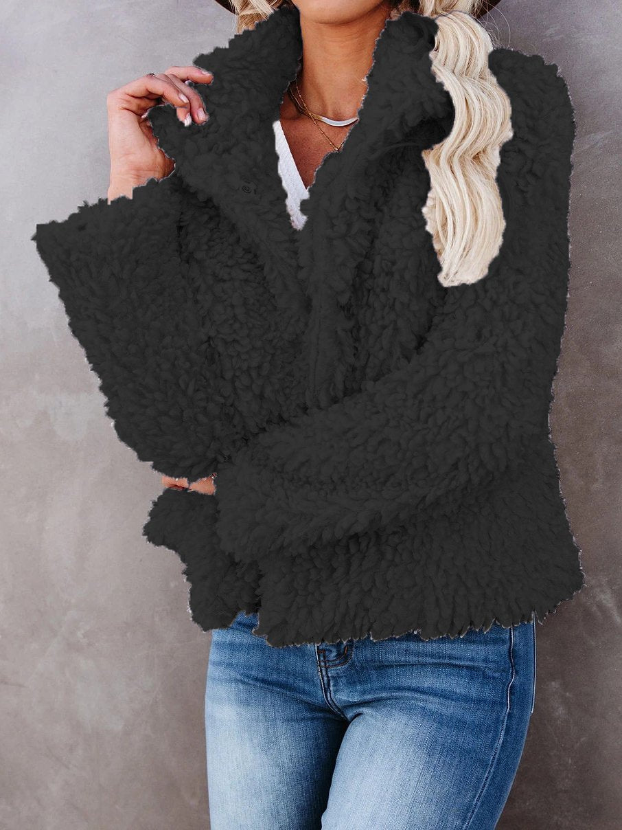 Women's Coats Long Sleeve Lamb Wool Crop Coat - Coats & Jackets - INS | Online Fashion Free Shipping Clothing, Dresses, Tops, Shoes - 15/10/2021 - COA2110151220 - Coats & Jackets