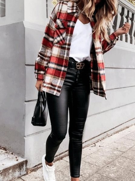 Women's Coats Long Sleeve Pocket Plaid Casual Coats - Cardigans & Sweaters - INS | Online Fashion Free Shipping Clothing, Dresses, Tops, Shoes - 03/09/2021 - 30-40 - Cardigans & Sweaters