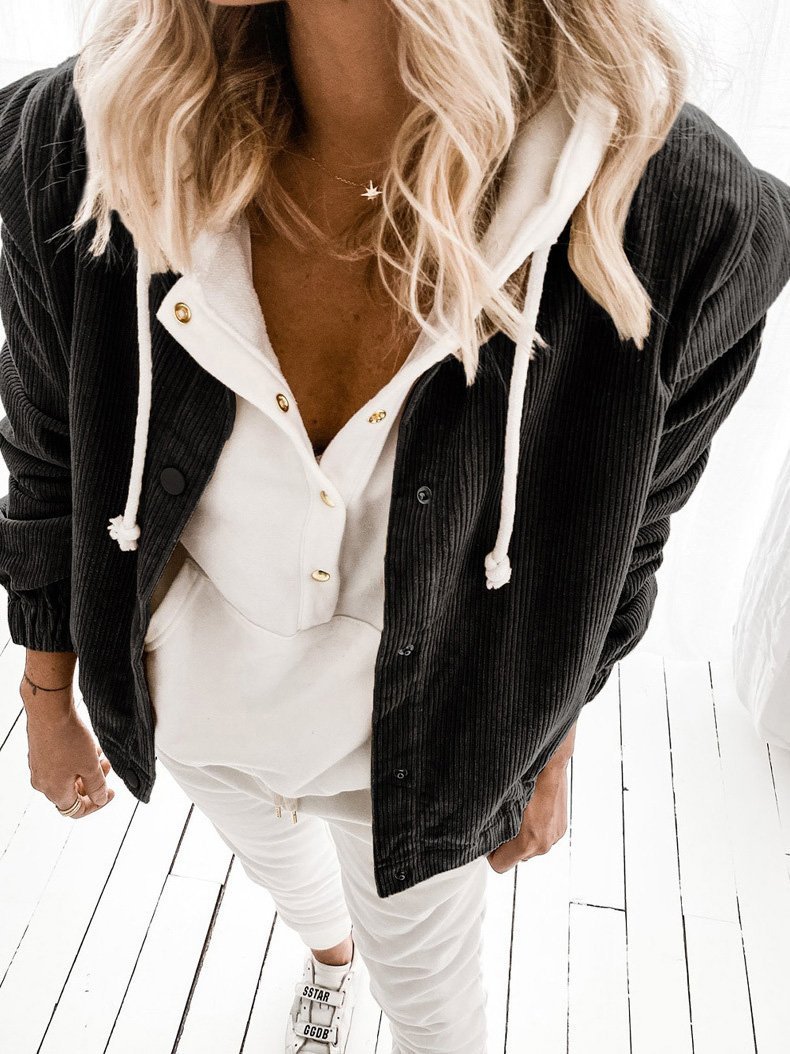 Women's Coats Loose Lapel Button Long Sleeve Cardigan Coats - Coats & Jackets - INS | Online Fashion Free Shipping Clothing, Dresses, Tops, Shoes - 15/09/2021 - 20-30 - COA2109151148