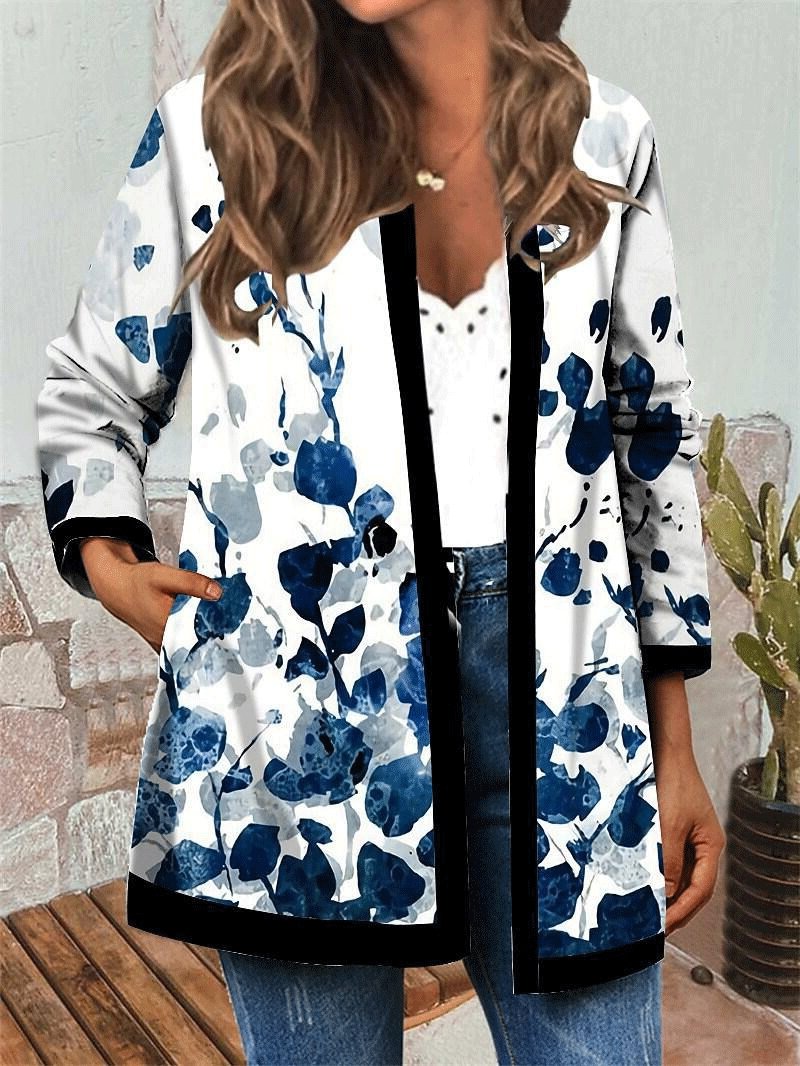 Women's Coats Personalized Print Cardigan Casual Coats - Coats & Jackets - INS | Online Fashion Free Shipping Clothing, Dresses, Tops, Shoes - 12/10/2021 - 20-30 - COA2110121206
