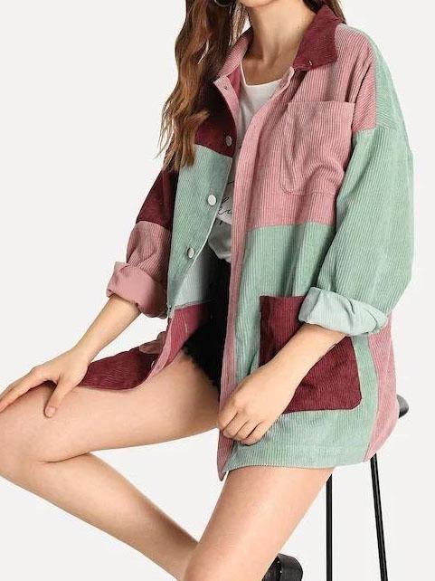 Women's Corduroy Shirt Jacket - Coats - INS | Online Fashion Free Shipping Clothing, Dresses, Tops, Shoes - Coats - hide -